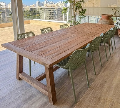שולחן טיק לינקולן בשילוב 6 פרייד