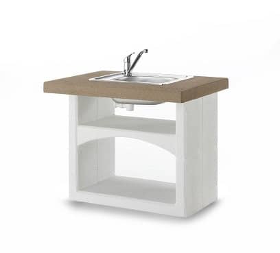 יחידת כיור לגריל אבן בנוי