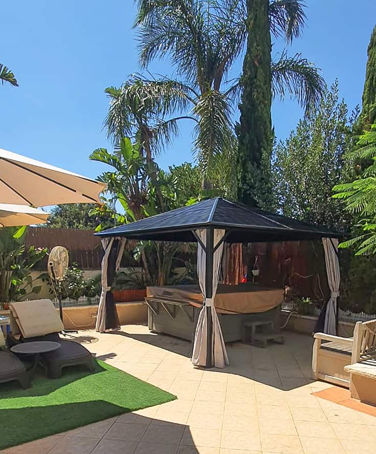 גזיבו אלומיניום דגם קנזס 3.65X3.65 מטר