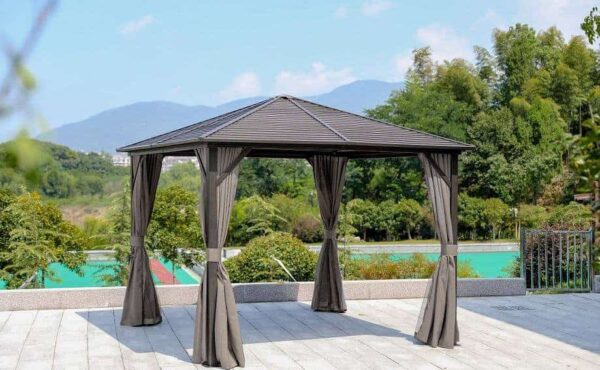 גזיבו אלומיניום דגם קנזס 3X3 מטר