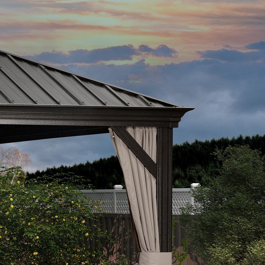 גזיבו אלומיניום דגם קנזס דלוקס 3.65X6 מטר