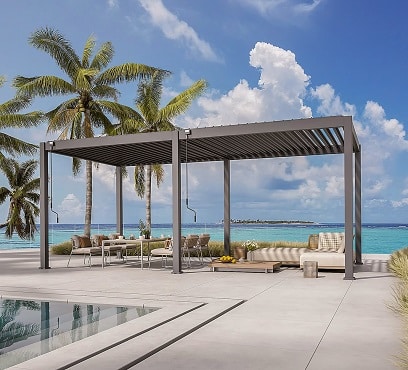 פרגולה אלומיניום דגם נאו 3X6 גג נפתח