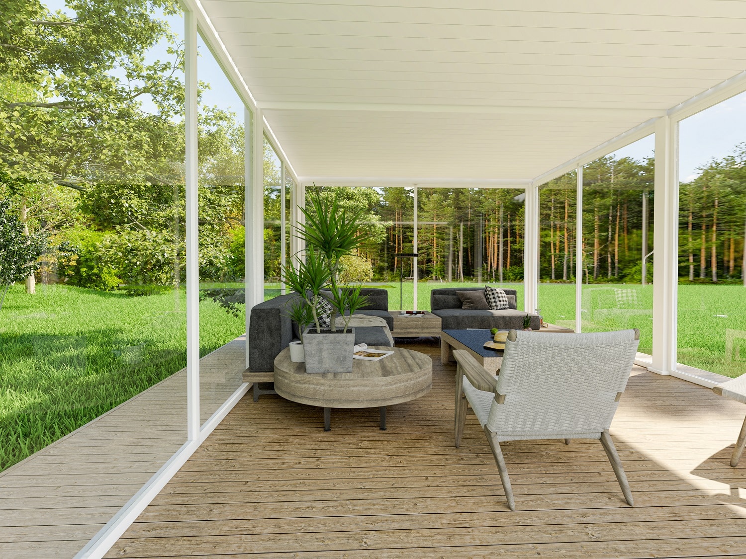 פרגולה אלומיניום דגם פריים 4X8 גג נפתח