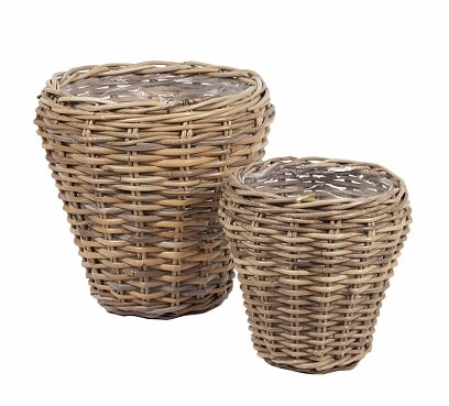 סט עציצים ראטן טבעי דגם אלכס