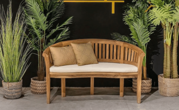 ספסל בננה מעוצב מעץ טיק