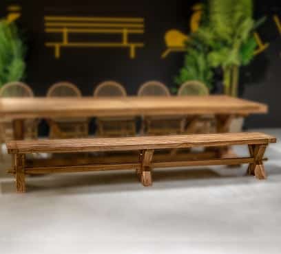 ספסל טיק מעוצב דגם לינקולן