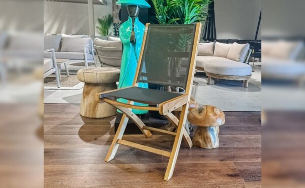 כיסא עץ טיק מתקפל דגם פראדו