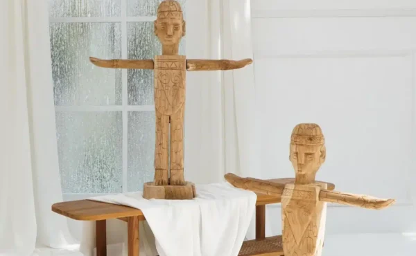 פסל מעץ טיק דגם גנש