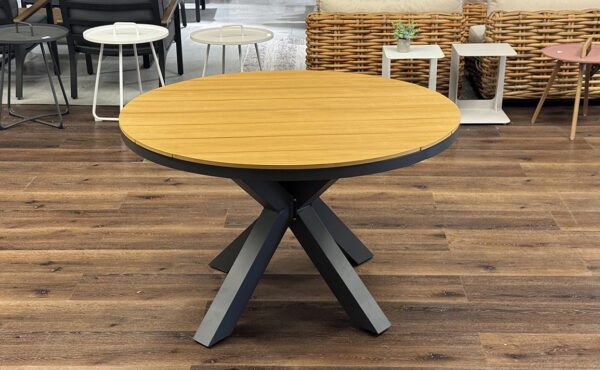 שולחן דלהי דמוי עץ עגול 120