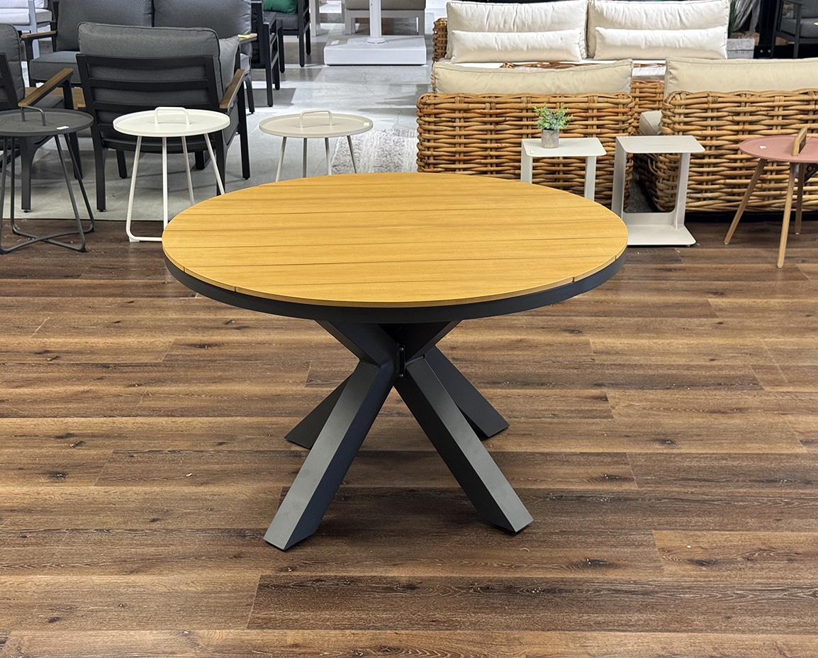 שולחן דלהי דמוי עץ עגול 120