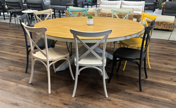 שולחן דלהי 180 בשילוב 8 הריטאז’