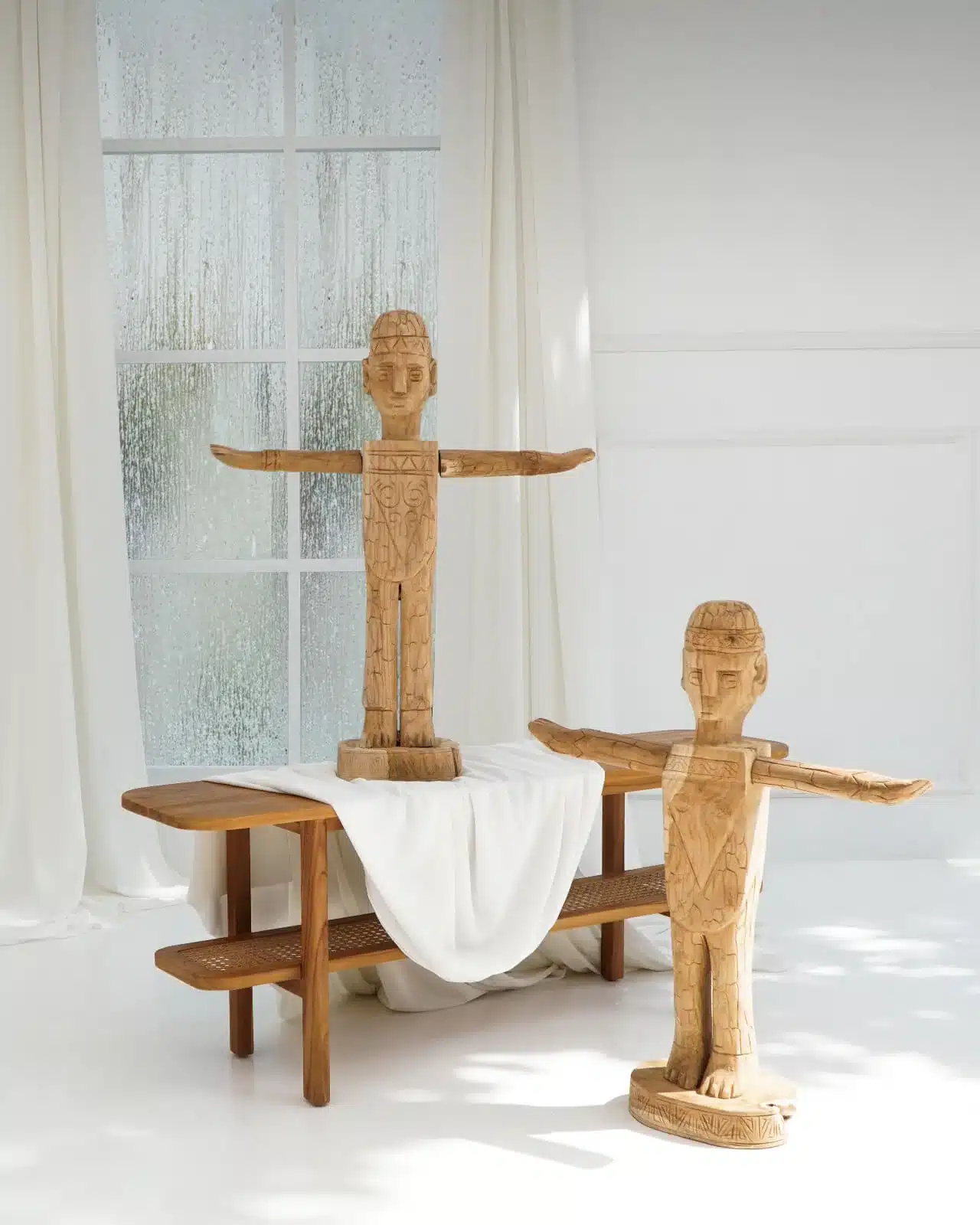 פסל מעץ טיק דגם גנש