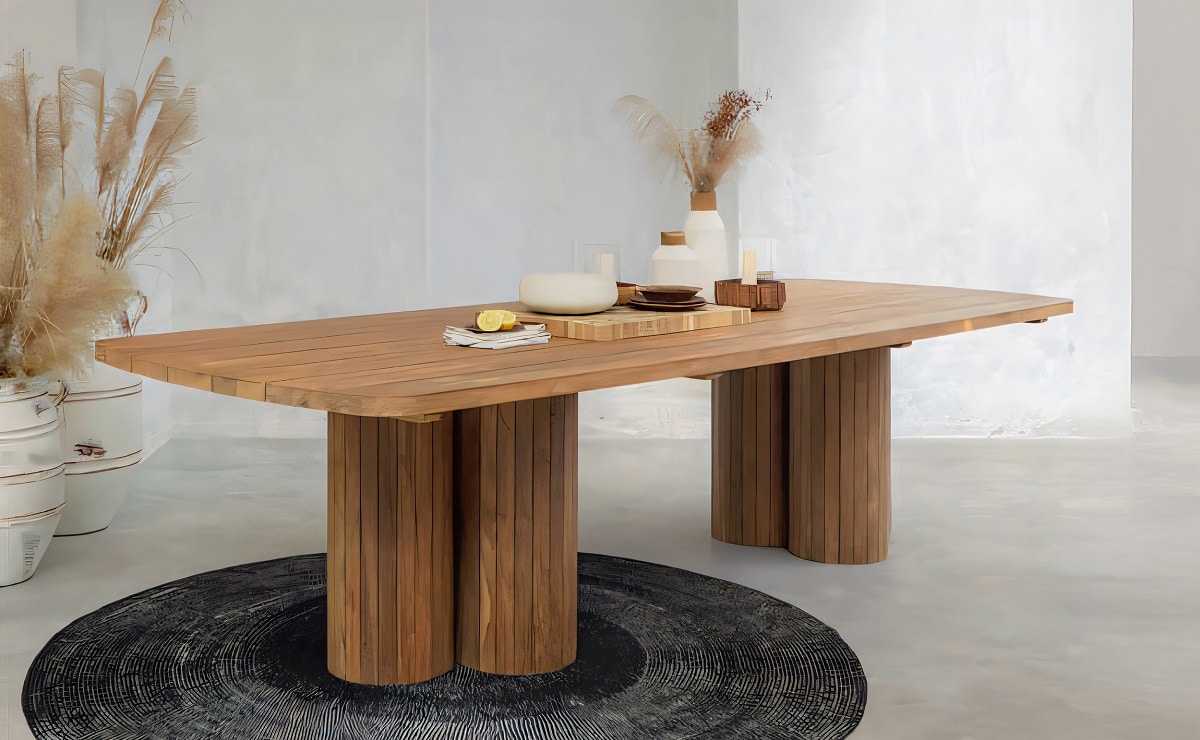 שולחן טיק מפואר דגם גירונה