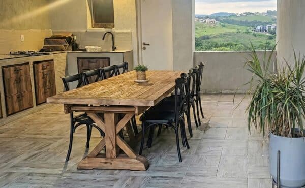 שולחן קרוס 240 בשילוב 8 הריטאג’